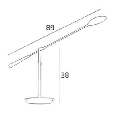 Space lampa stojąca biurkowa biała LED