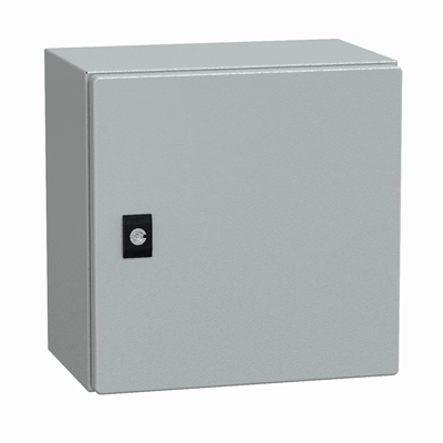 Spacial CRN enclosure with mounting plate 300x300x200mm IP66 IK10 RAL7035