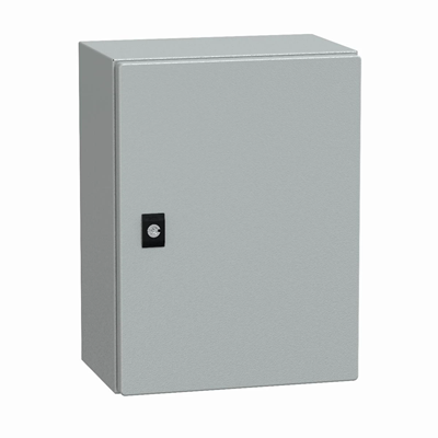 Spacial CRN enclosure with mounting plate 400x300x200mm IP66 IK10 RAL7035