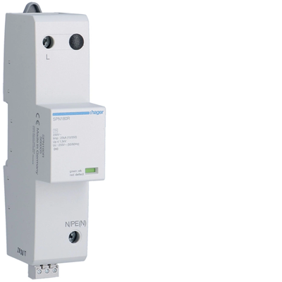 SPD Ogranicznik przepięć T1+T2, 1P, Iimp= 25 kA, In= 25 kA, Up ≤ 1,5 kV, styk FM