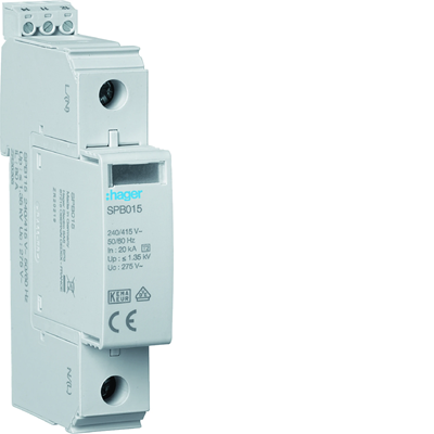 SPD Ogranicznik przepięć warystorowy T2 1P TNC 20kA 40kA 1,35kV