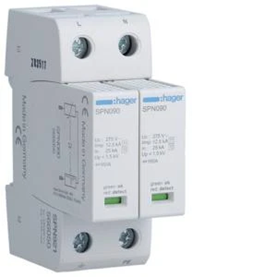 SPD Surge arrester 2P MOV T1+T2, 12.5 kA, TN-S