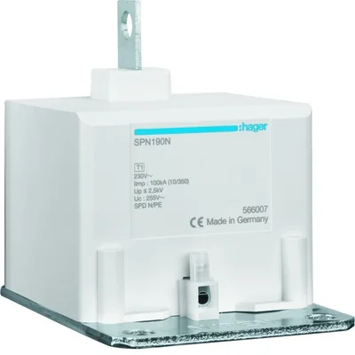 SPD T1 kombiniert, 1P N-PE, Iimp 100 kA, Up ≤ 2,5 kV