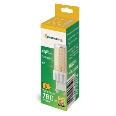 SPECTRUM G9 LED žárovka 230V 7W NW SMD
