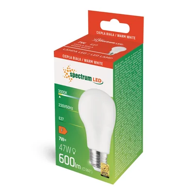 SPECTRUM GLS Żarówka LED 7W 230V E27 WW