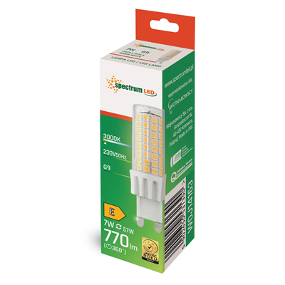 SPECTRUM LED-Glühbirne 7W 230V G9 270. WW