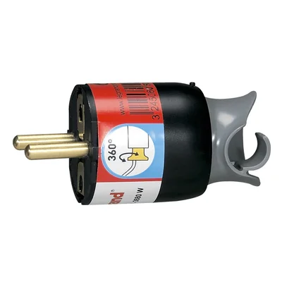 SPINA 2P+Z - 16A - PLASTICA - NERA - ROTANTE