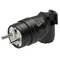 Spina angolare portatile in gomma con pin di terra 16A 2P+Z 230V IP44 nera