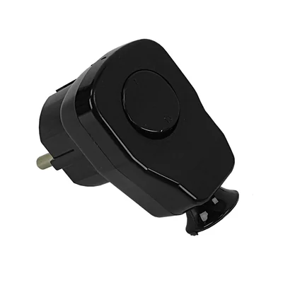 Spina angolata con interruttore AWA-Ł, 2P+Z, 16A, 250V, rimovibile, nera