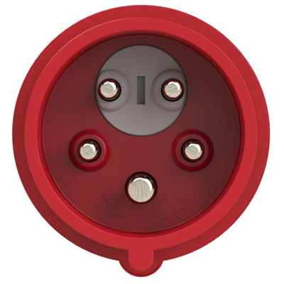 Spina CEE con invertitore di fase con salvamotore, con lampada di segnalazione con spia di rotazione 32A 3P+Z+N 400V 50/60Hz 6h IP44 (campo di regolazione: 6-10A; contattore (AC3): 7,5 Kw)