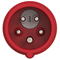 Spina CEE con invertitore di fase con salvamotore, con lampada di segnalazione con spia di rotazione 32A 3P+Z+N 400V 50/60Hz 6h IP44 (campo di regolazione: 6-10A; contattore (AC3): 7,5 Kw)