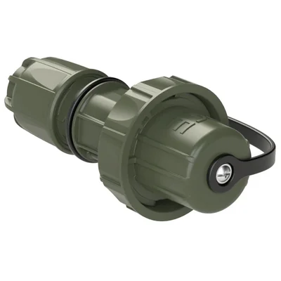Spina militare portatile NAUTILUS con coperchio UNI-SCHUKO 16A 2P+Z 230V 50/60Hz IP66/68, contatti nichelati