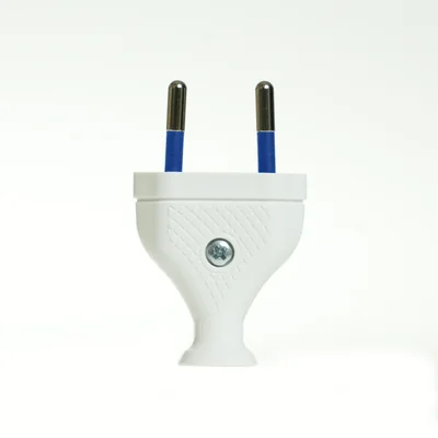 Spina piatta estraibile 2,5A/250V isolamento classe II. BIANCO