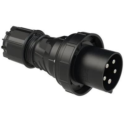 Spina portatile POWER TWIST 125A 3P+Z+N 400V 50/60Hz 6h IP66/67, serie MIDNIGHT