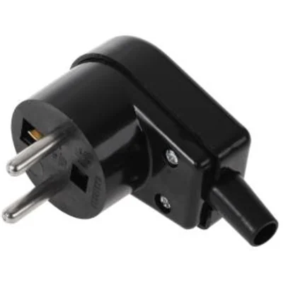 Spina standard 16A con messa a terra, nera
