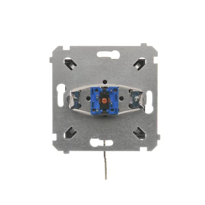 Spínač na klíč, 1-pólový (modulový), 3-polohový "I-0-II", 2 N/O kontakty 5A 230V. antracit (kovový)