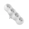 Splitter a 4 vie con 4 prese rotonde 2P+Z 250V~/16A, colore bianco, modello RT-40CA