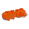 Splitter doppio 2x2P+Z 16A 250V IP 44 arancio