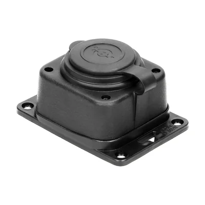 Splitter resistente agli schizzi e agli urti, IP44, 1x2P+Z (Schuko), 16A, 230V AC, gomma, ignifugo