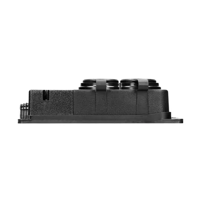 Splitter resistente agli schizzi e agli urti, IP44, 2x2P+Z, 16A, 230V AC, in gomma ignifuga.