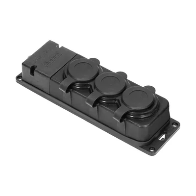 Splitter resistente agli schizzi e agli urti, IP44, 3x2P+Z, 16A, 230V AC, in gomma ignifuga.