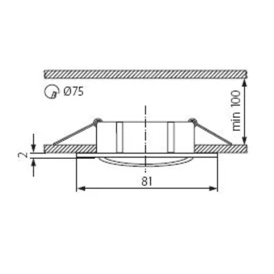 Spot de plafond NAVI CTX-DT10 CHROM