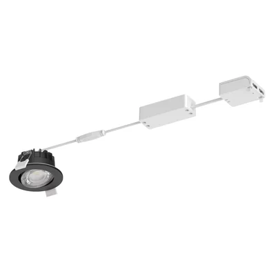 Spot LED encastrable Philips Ledinaire RS071B 6 W 550 lm tout-en-un 2700/3000/4000 K dimmable 5S/827_30_40 60D PSR PI6 IP65 BK Garantie 5 ans