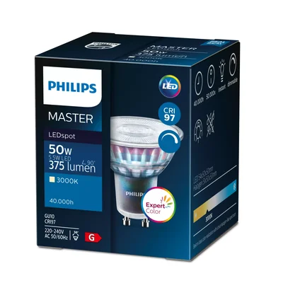 Spot LED Philips MASTER 14,8 W, équivalent à 75 W, 950 lm, dimmable, 4 000 K, ExpertColor, 14,8-75 W, 940 AR111 24D, garantie 5 ans