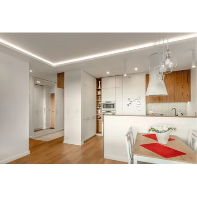 Spot plafonnier Morena, IP20, carré, inox