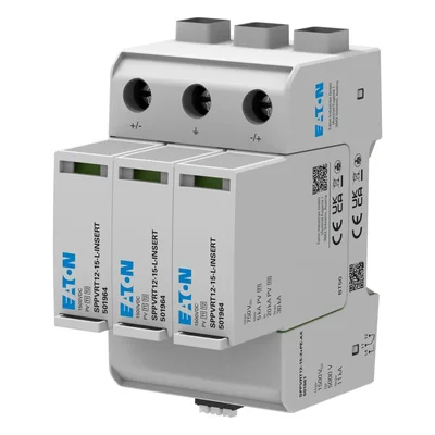 SPPVRT12-15-2+PE Protector contra sobretensiones para sistemas fotovoltaicos Tipo 1+2 1500 V CC