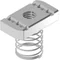 Spring rhombic nut, galvanized, thread 12mm, thickness 8mm, height 33mm