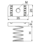 Spring rhombic nut, galvanized, thread 6mm, thickness 6mm, height 33mm