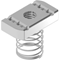 Spring rhombus nut, galvanized, thread 12mm, thickness 8mm, height 13mm