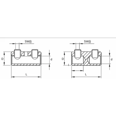 SPSR-150-240-SN aluminum screw terminal block (for 150-240mm2 RM, 240mm2 SM(r) wire)