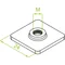 Square nut, NKM8