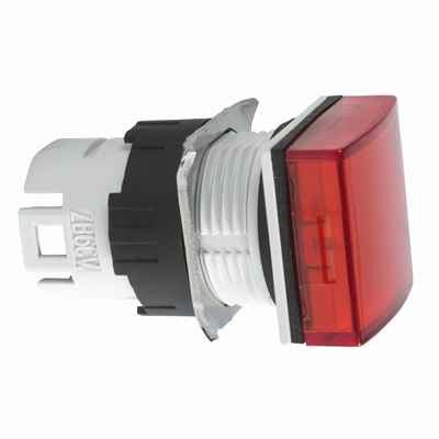 Square red LED signaling lamp