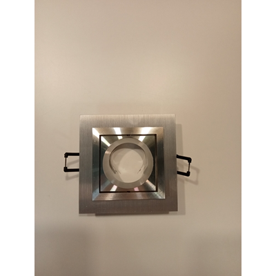 SQUAREE Recessed lamp 10cm 50W GU10 IP20 silver