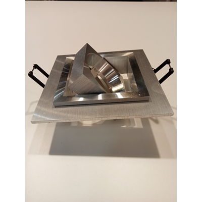 SQUAREE Recessed lamp 10cm 50W GU10 IP20 silver