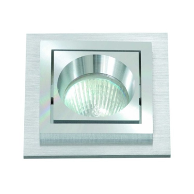 SQUAREE Recessed lamp 10cm 50W GU10 IP20 silver