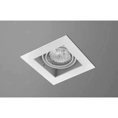 SQUARES 1X50W GU10 RECESSED ALU