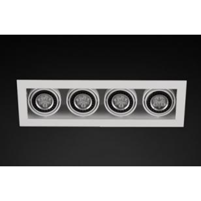 Squares 50x4 recessed lamp white mat