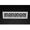 Squares 50x4 recessed lamp white mat
