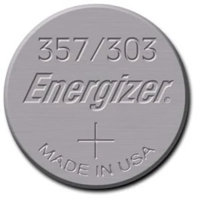 SR44 / 357 / 303 stříbrná knoflíková baterie Energizer SILVER OXIDE 1,55V