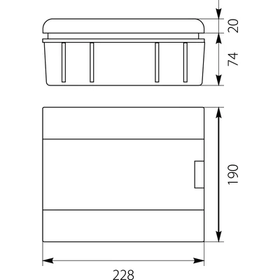 SRp-8 rozváděč pod omítku (N+PE)