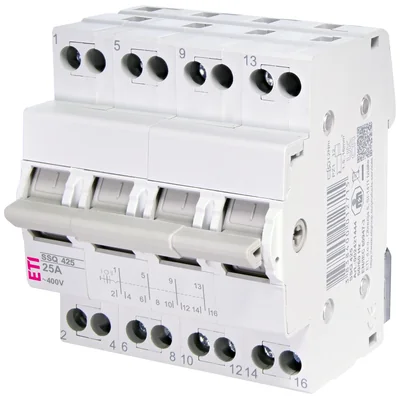 SSQ 425 Modular three-position switch 25A 4-pole