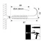 Staffa di montaggio a gancio rapido USMH-25 (25 pezzi) bianca
