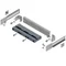 Staffa LG-B60-V2R P3 con porta BBS, 3 poli, larghezza 2 (500), per binari con interasse di 60 mm, montaggio verticale su binario WP-A/WP-T con regolazione fluida