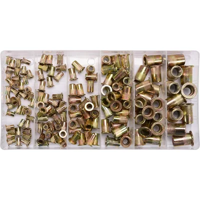Stahlnietmutternsatz M3-M10, 150 Stück