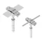 Stainless steel holder for screwed tape wire, length 120mm, tape width 30mm M12