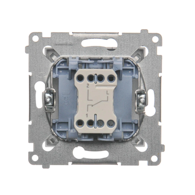 Stair switch (module) 10A 250V quick connectors silver (metallic)